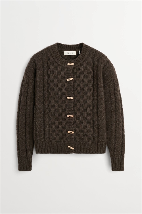 SKALL STUDIO LENNOX CARDIGAN DARK BROWN 